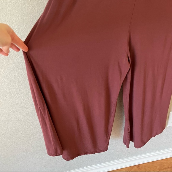 Agnes & Dora Gathered V-Neck Jumpsuit Stretch Jersey Knit Wide Leg Size XXS - Picture 5 of 7